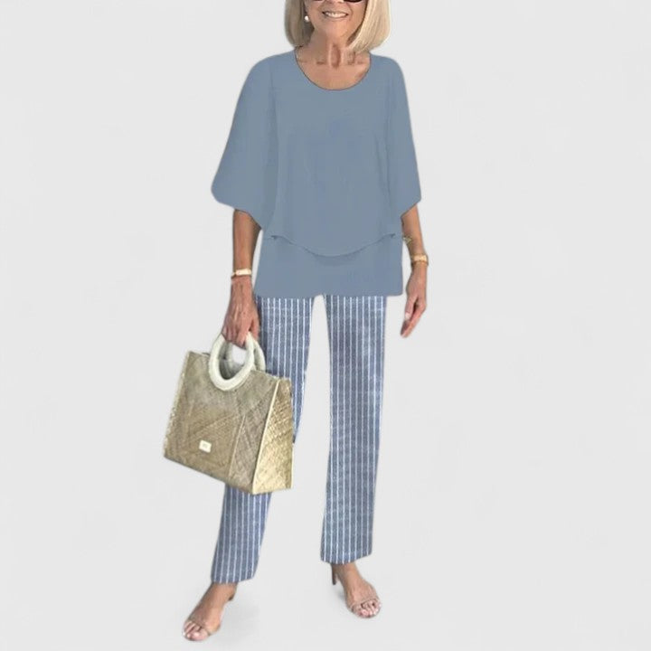 Leonora | Women's Two-Piece Top and Pants Set