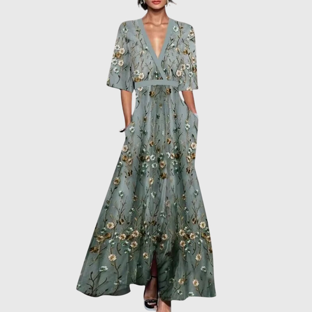 Serenella | Floral Belted Spring Dress