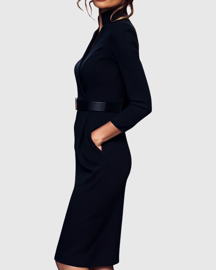 Rosabelle | Women's Mock Wrap Midi Dress