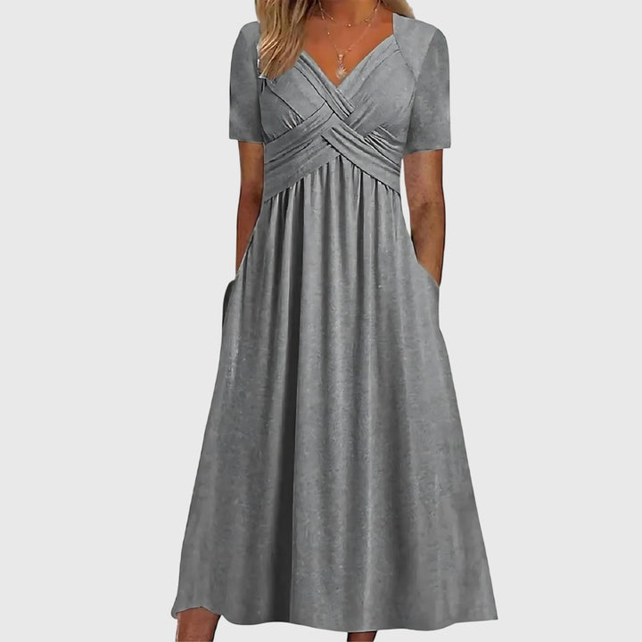 Rosalina | Women's A-Line Tummy Control Midi Dress