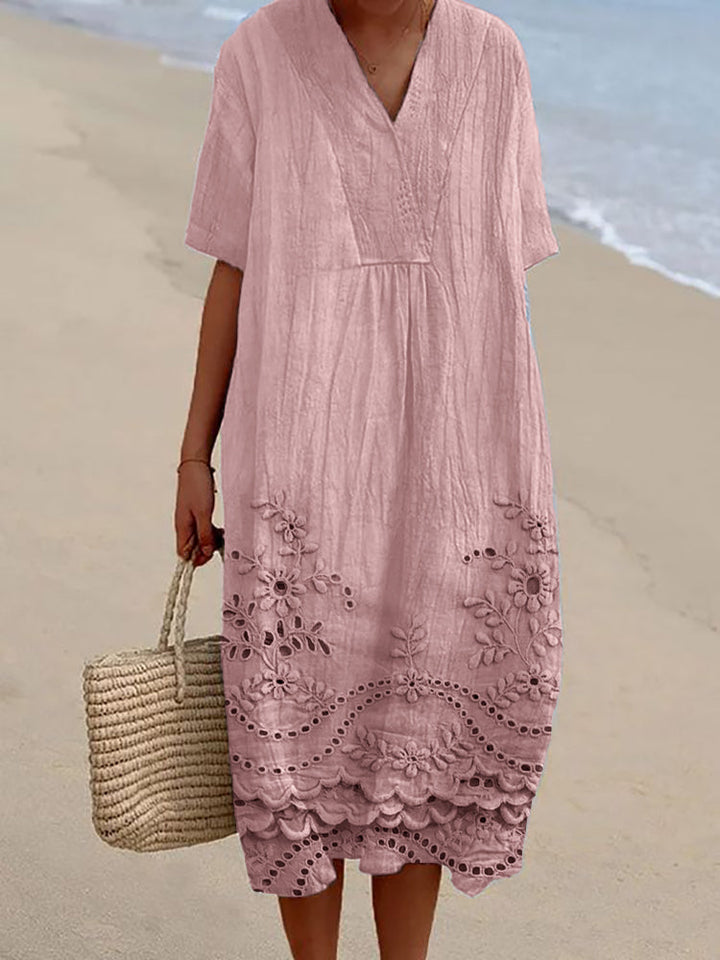 Willow | Boho Cotton Midi Dress