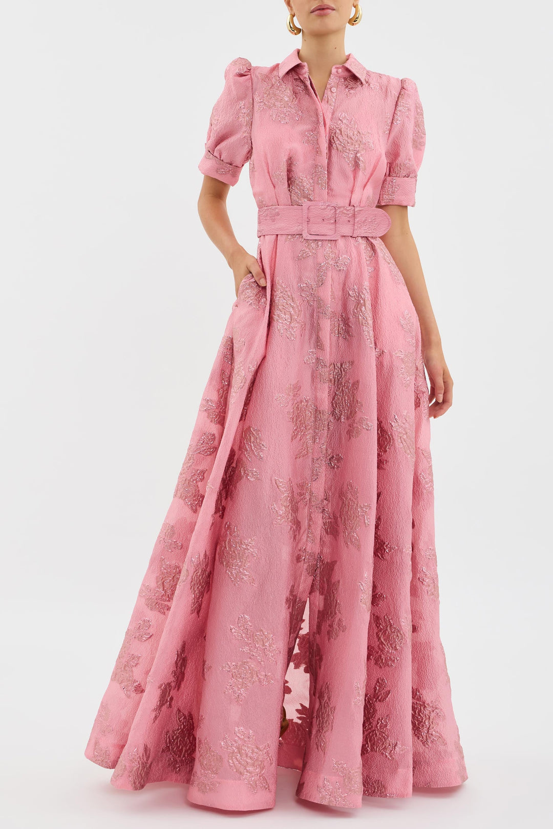 Evangeline | Floral Puff Sleeve Maxi Dress