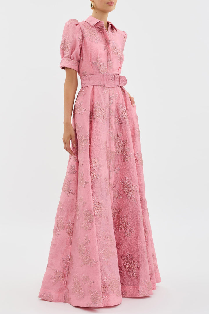 Evangeline | Floral Puff Sleeve Maxi Dress