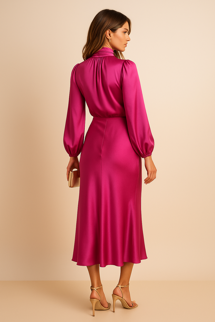 Vivian | Satin Midi Dress
