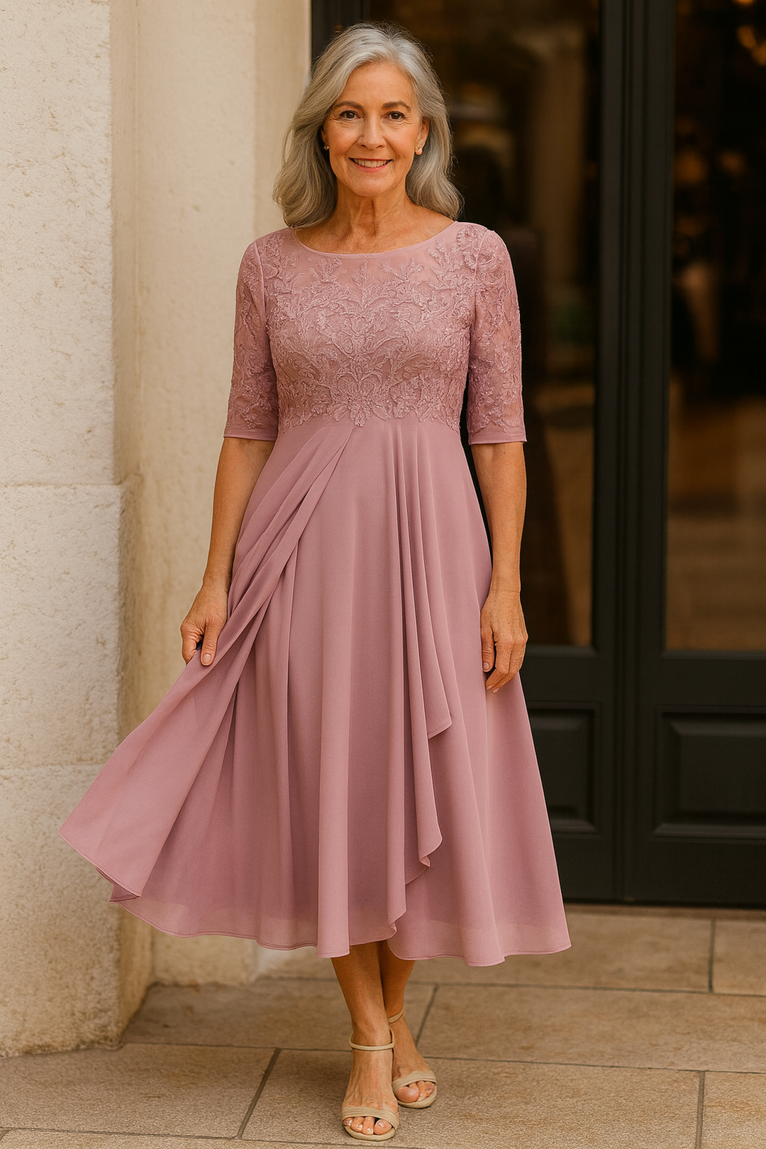 Celeste | Lace Evening Dress