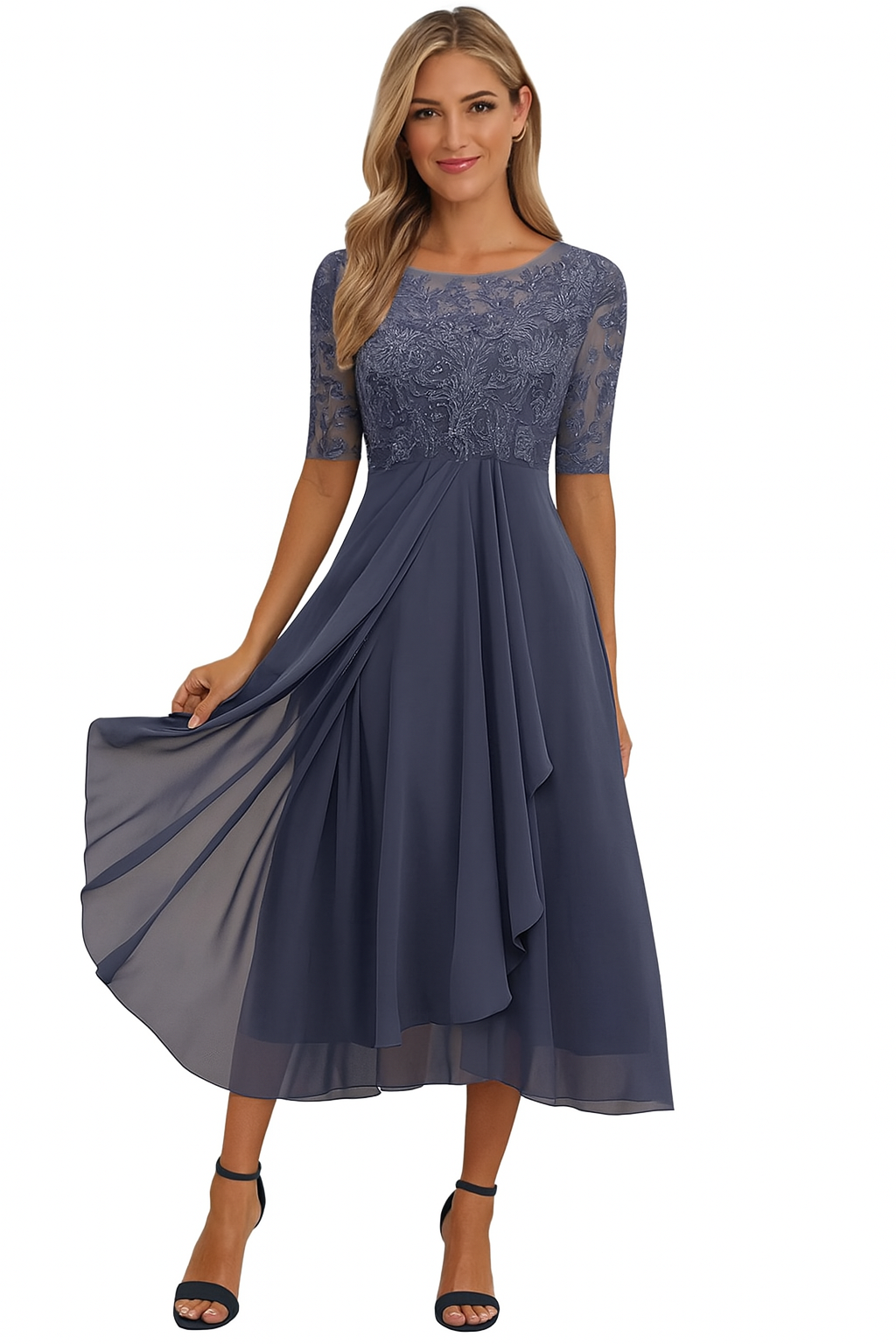 Elara | Women's A-Line Midi Dress