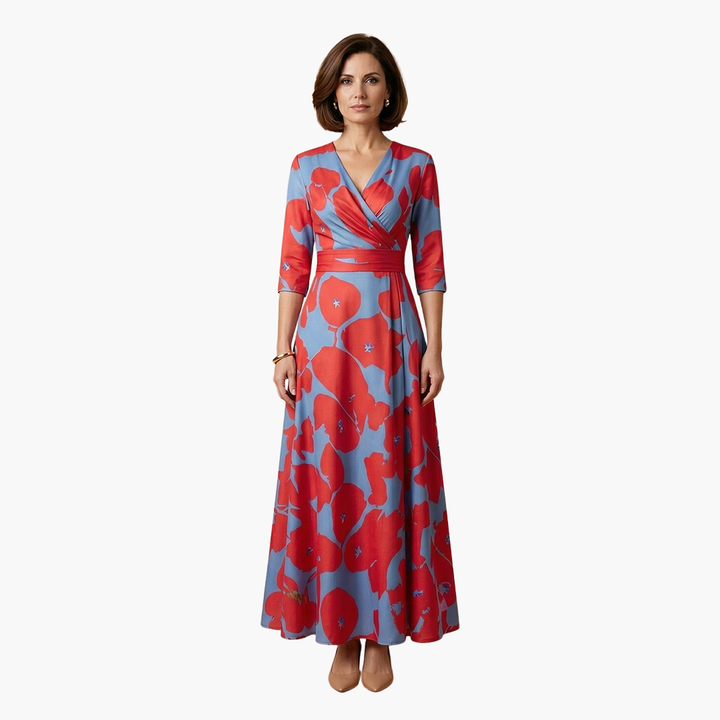 Eufemia | Women's V-Neck Floral Maxi Dress