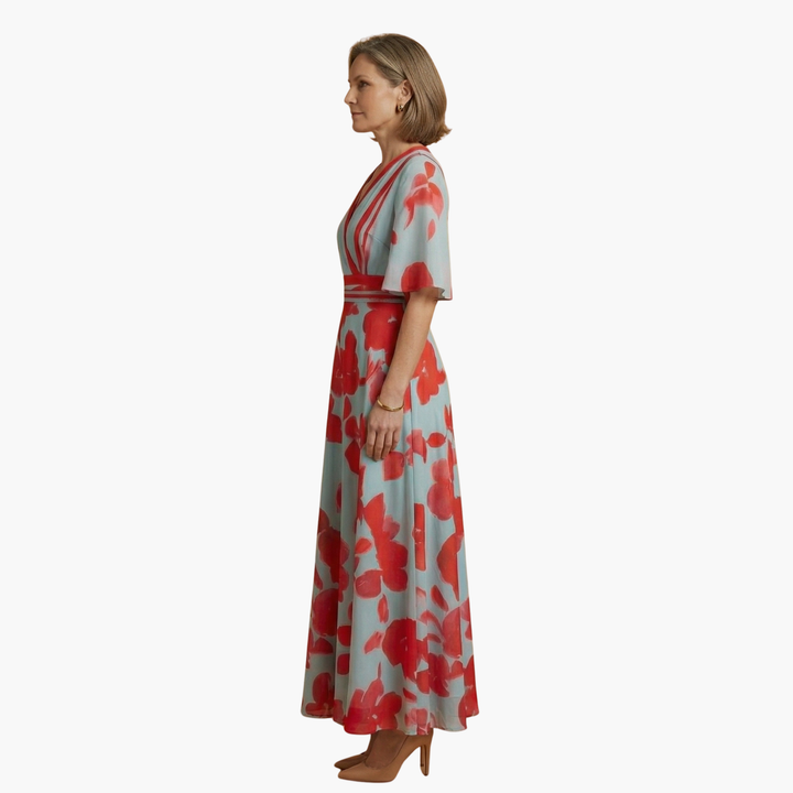 Eufemia | Women's V-Neck Floral Maxi Dress