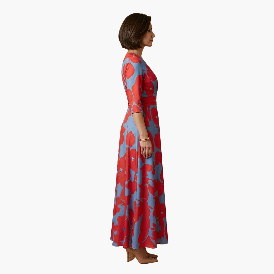 Eufemia | Women's V-Neck Floral Maxi Dress