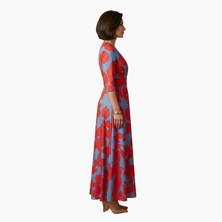 Eufemia | Women's V-Neck Floral Maxi Dress