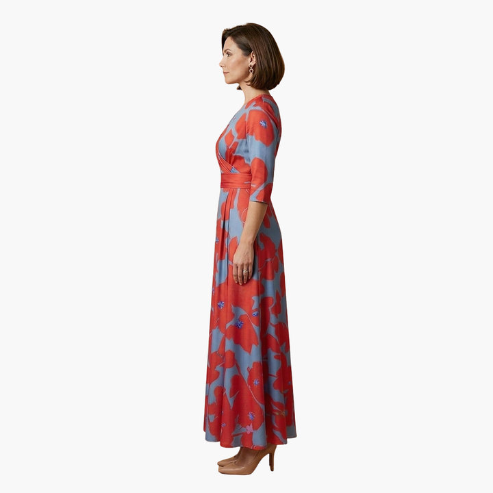 Eufemia | Women's V-Neck Floral Maxi Dress