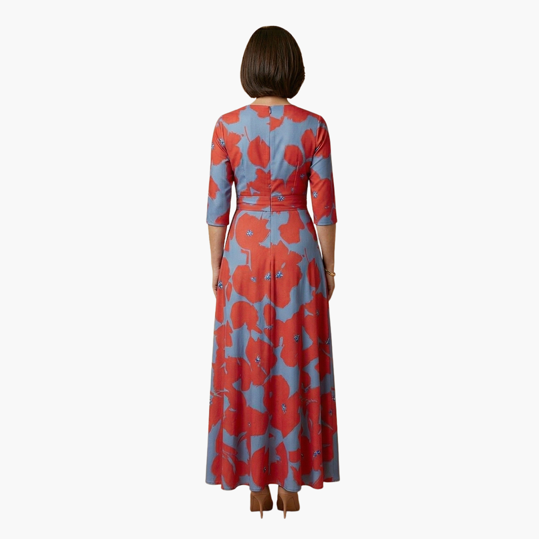 Eufemia | Women's V-Neck Floral Maxi Dress