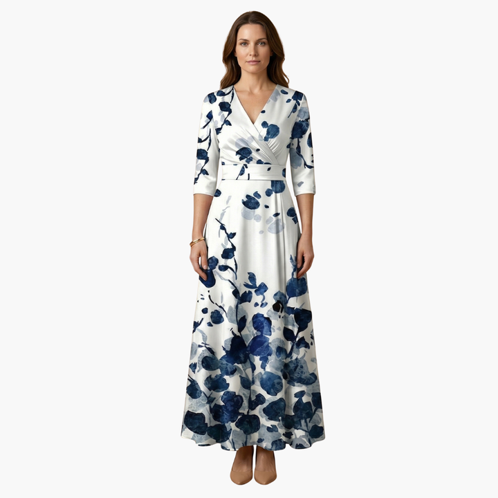 Eufemia | Women's V-Neck Floral Maxi Dress