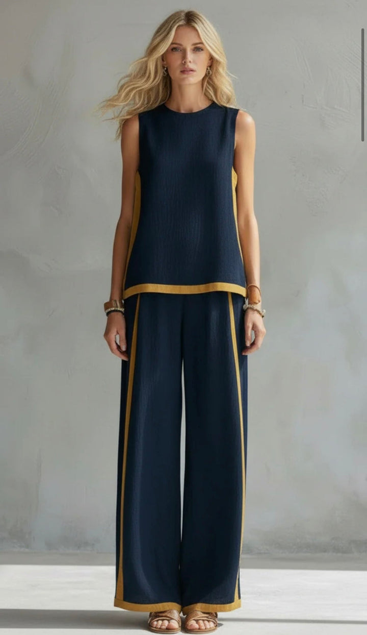 Camille | Linen Wide Leg Two Piece Set