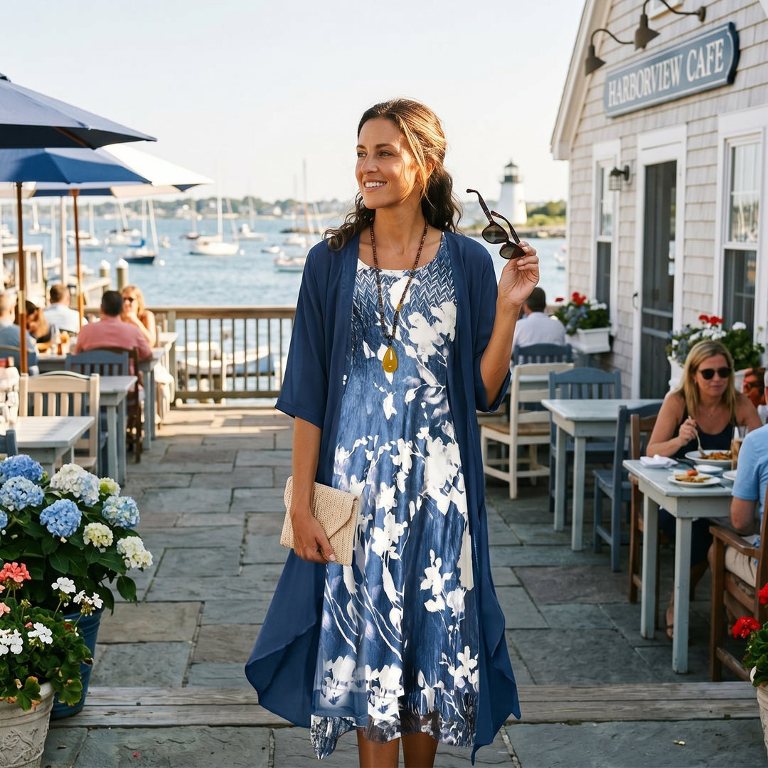 Bernadetta | Women's Floral Maxi Dress and Cardigan Set