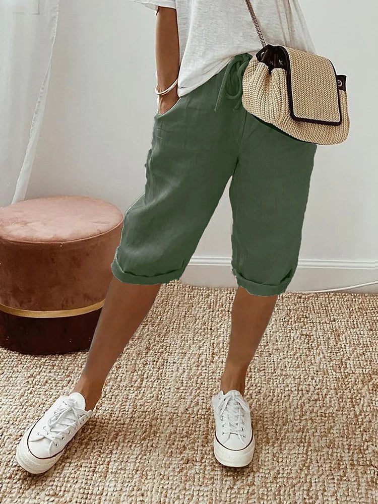 Lillian | Women's Cotton Knee-Length Pants
