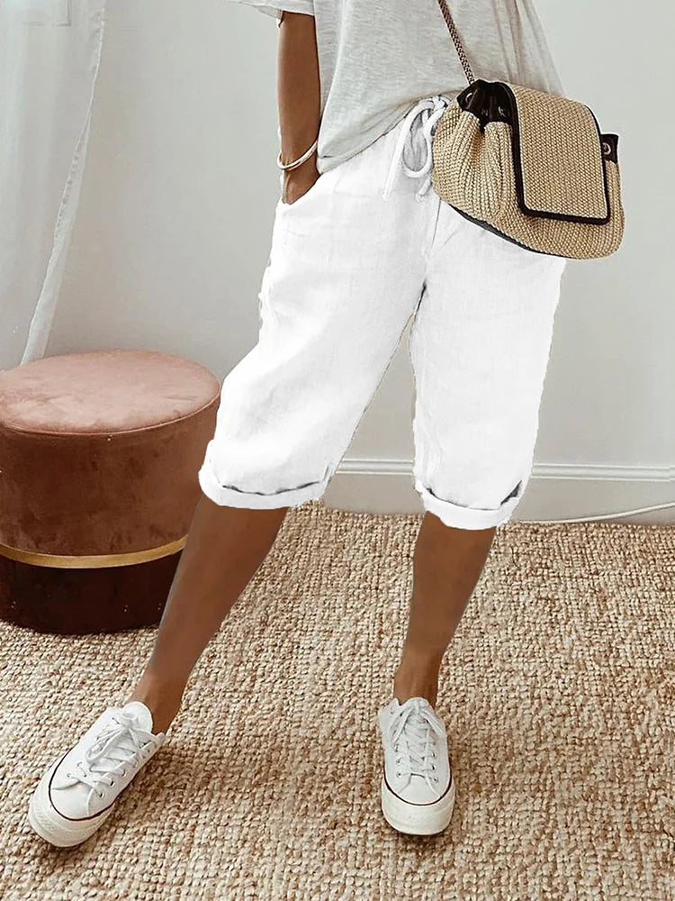 Lillian | Women's Cotton Knee-Length Pants