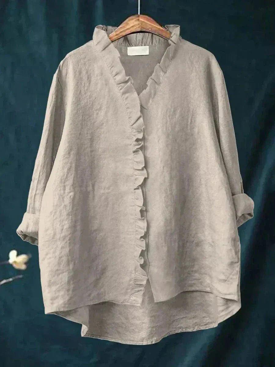 Willow | Linen Ruffle Blouse