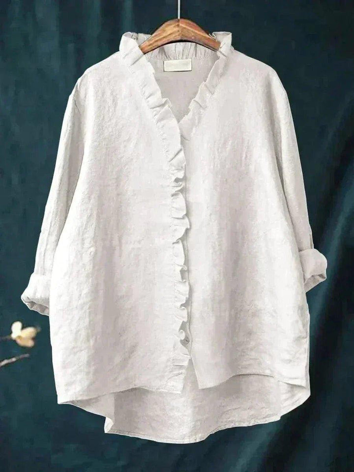 Willow | Linen Ruffle Blouse