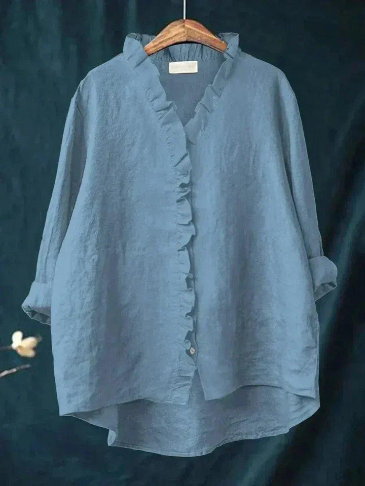 Willow | Linen Ruffle Blouse