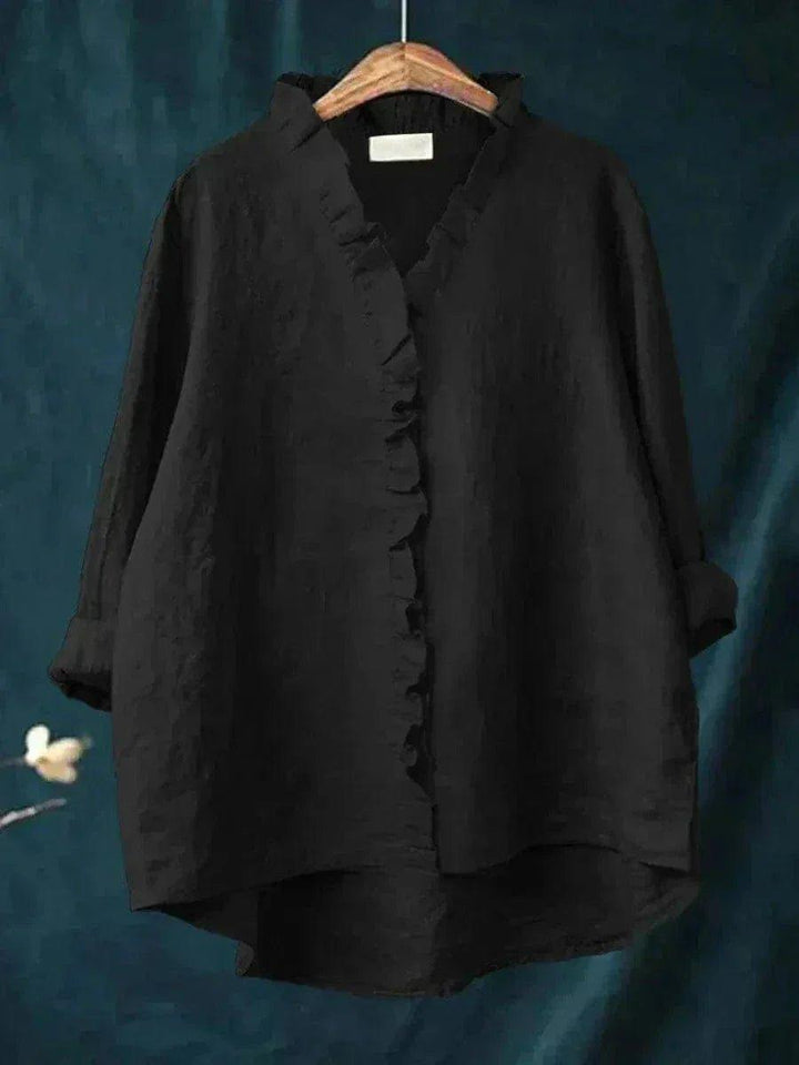 Willow | Linen Ruffle Blouse