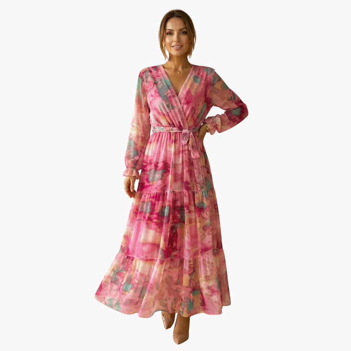 Susanna | Women's Long Sleeve Summer Midi Dress