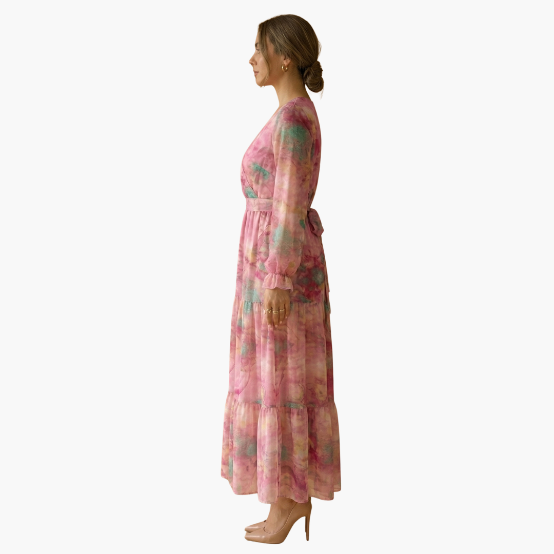 Susanna | Women's Long Sleeve Summer Midi Dress