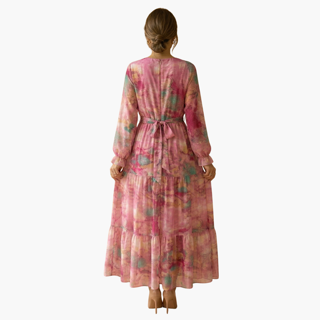 Susanna | Women's Long Sleeve Summer Midi Dress