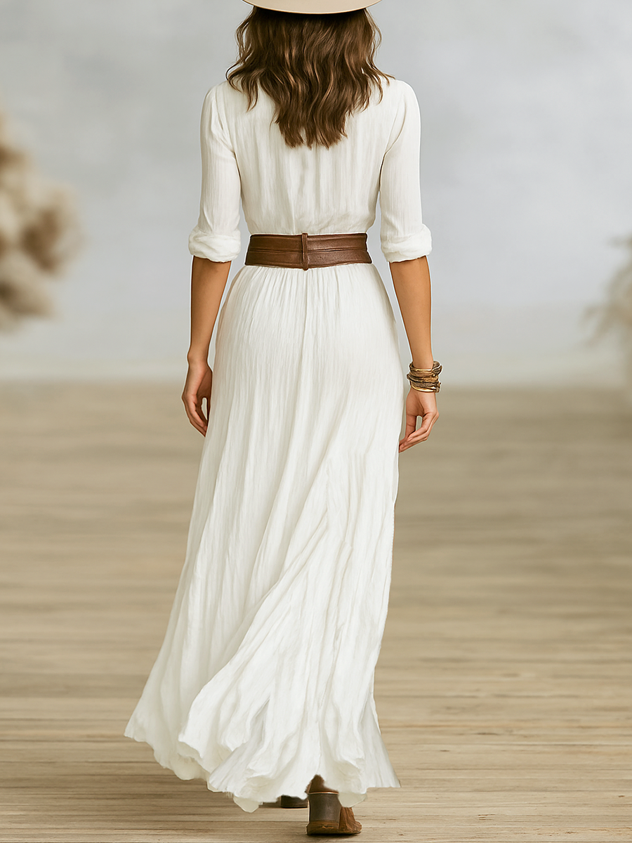 Vivian | Belted Maxi Dress
