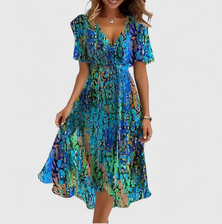 Annalise | Women's V-Neck Floral Mini Dress