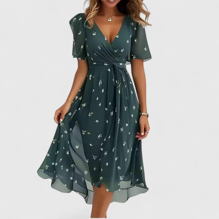 Annalise | Women's V-Neck Floral Mini Dress