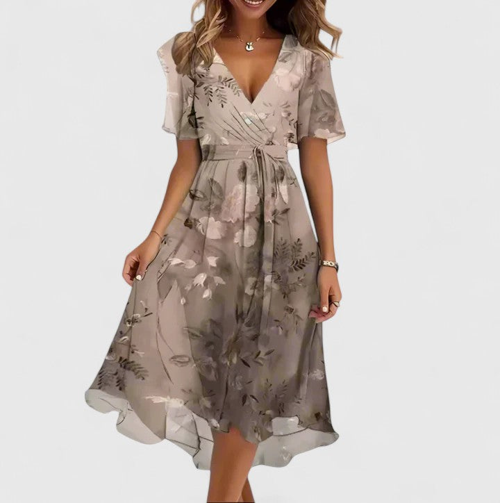 Annalise | Women's V-Neck Floral Mini Dress