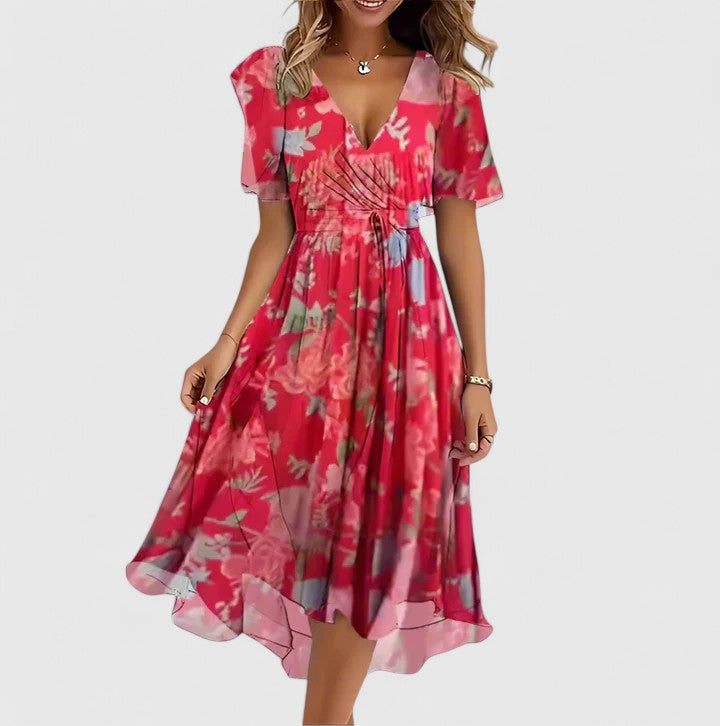 Annalise | Women's V-Neck Floral Mini Dress
