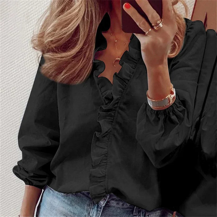 Florence | Women's Ruffle Neck Blouse