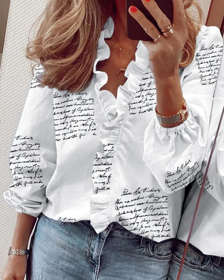 Florence | Women's Ruffle Neck Blouse