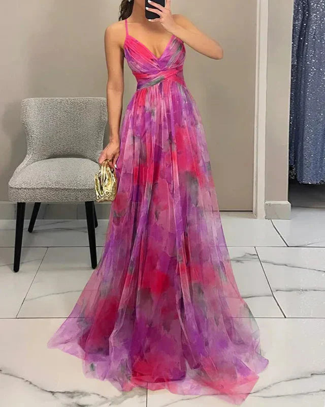 Sabella | Women's Spaghetti Strap Backless Maxi Dress