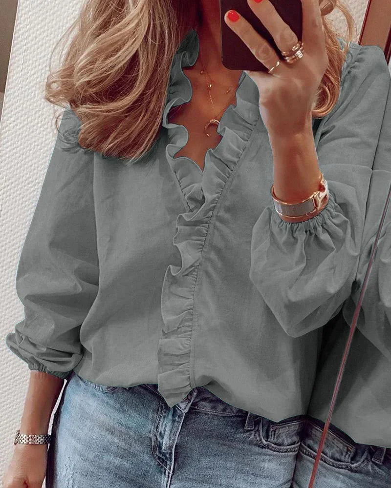 Florence | Women's Ruffle Neck Blouse