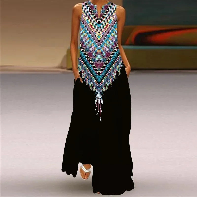 Elodie | Butterfly Floral A-Line Maxi Dress