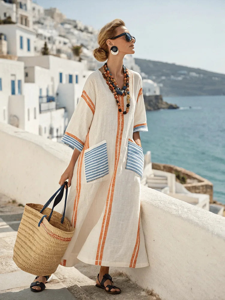 Penelope | Boho Maxi Sundress with Flowy Fit