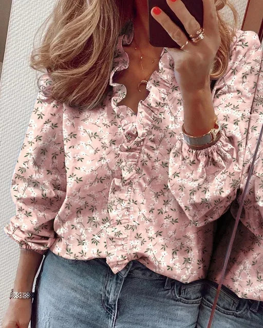 Florence | Women's Ruffle Neck Blouse