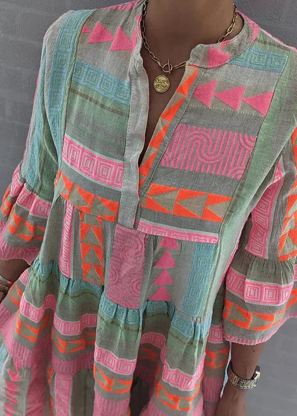 Emilia | Tiered V-Neck Summer Dress