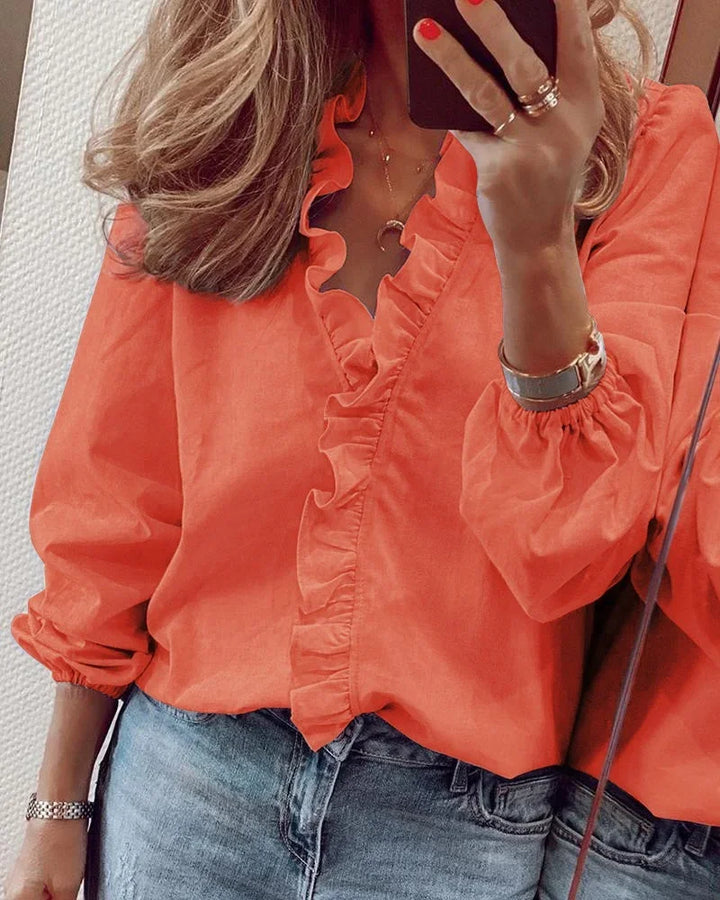 Florence | Women's Ruffle Neck Blouse