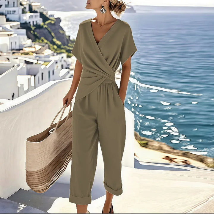Lenora | Women's Two-Piece Wrap Top Set