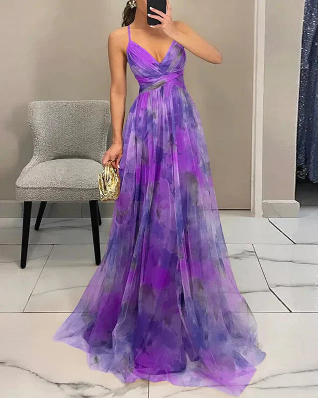 Sabella | Women's Spaghetti Strap Backless Maxi Dress