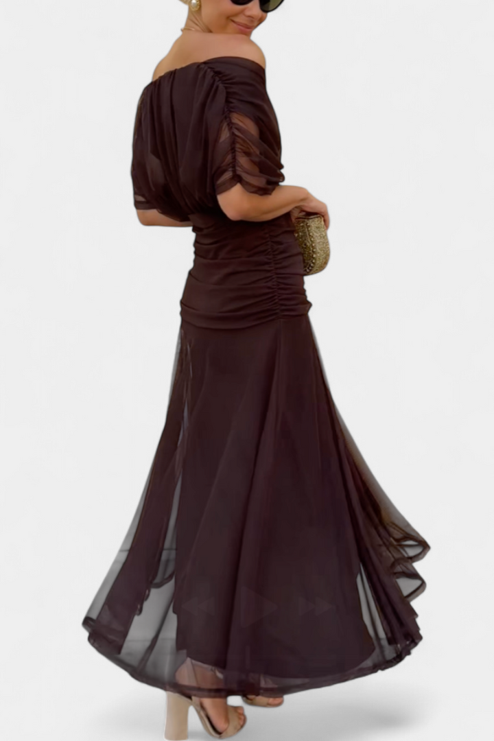 Wisteria | V-Neck Pleated Floral Maxi Dress