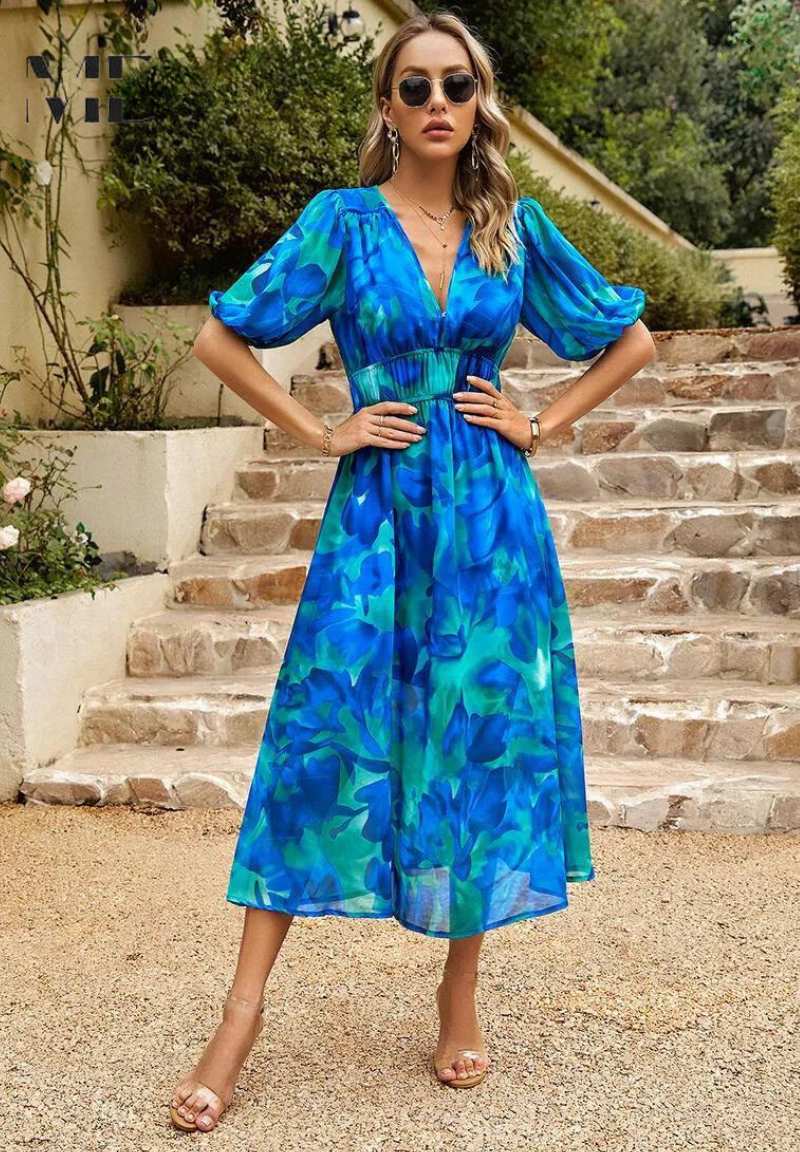 Evangeline | Women's Floral Midi Dress