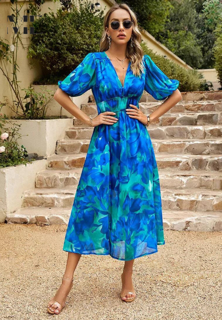 Evangeline | Women's Floral Midi Dress