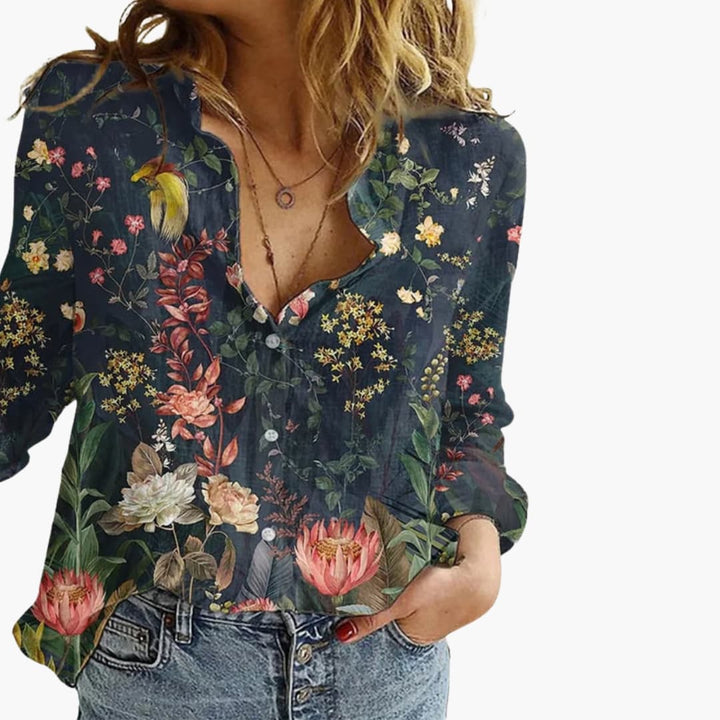 Drusilla | Women's V-Neck Printed Blouse