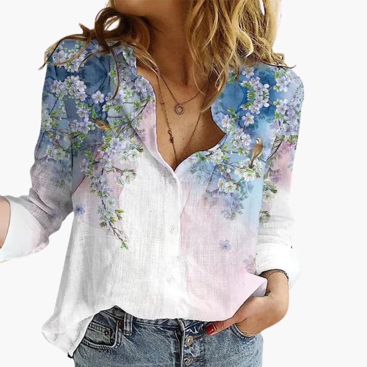 Drusilla | Women's V-Neck Printed Blouse
