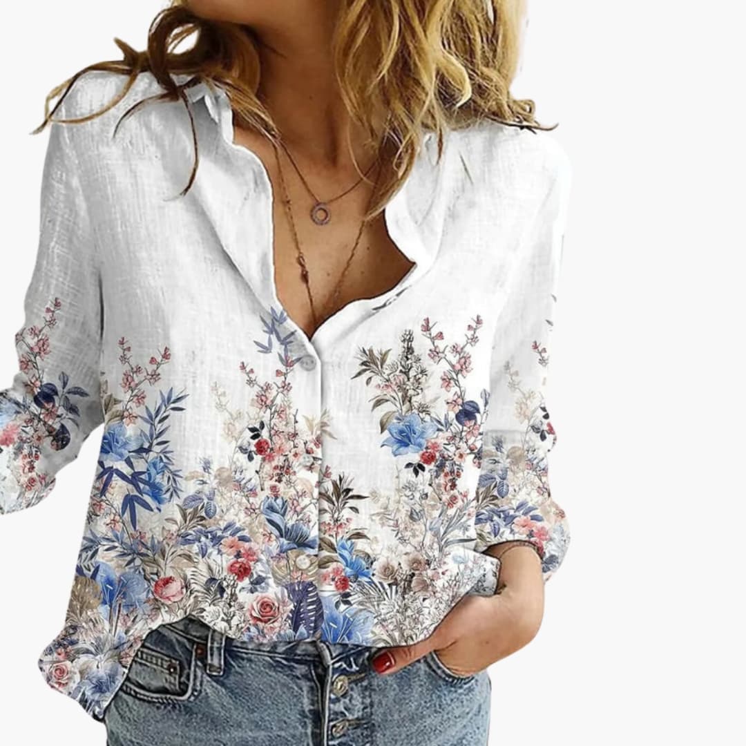 Drusilla | Women's V-Neck Printed Blouse